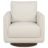  Coaster Furniture Iris 903255 Fabric Upholstered Swivel Accent Chair - Ivory IMAGE 6