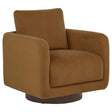  Coaster Furniture Iris 903256 Fabric Upholstered Swivel Accent Chair - Rust IMAGE 1