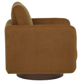  Coaster Furniture Iris 903256 Fabric Upholstered Swivel Accent Chair - Rust IMAGE 2