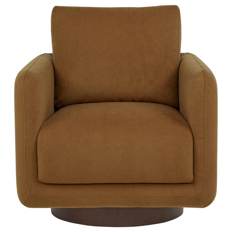  Coaster Furniture Iris 903256 Fabric Upholstered Swivel Accent Chair - Rust IMAGE 6