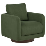  Coaster Furniture Iris 903257 Fabric Upholstered Swivel Accent Chair - Matcha IMAGE 1