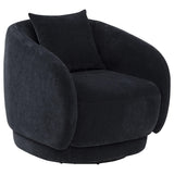  Coaster Furniture Arnaud 903487 Chenille Upholstered Swivel Accent Chair - Navy IMAGE 1