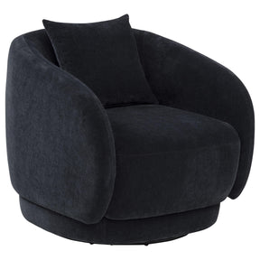  Coaster Furniture Arnaud 903487 Chenille Upholstered Swivel Accent Chair - Navy IMAGE 1