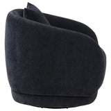  Coaster Furniture Arnaud 903487 Chenille Upholstered Swivel Accent Chair - Navy IMAGE 2