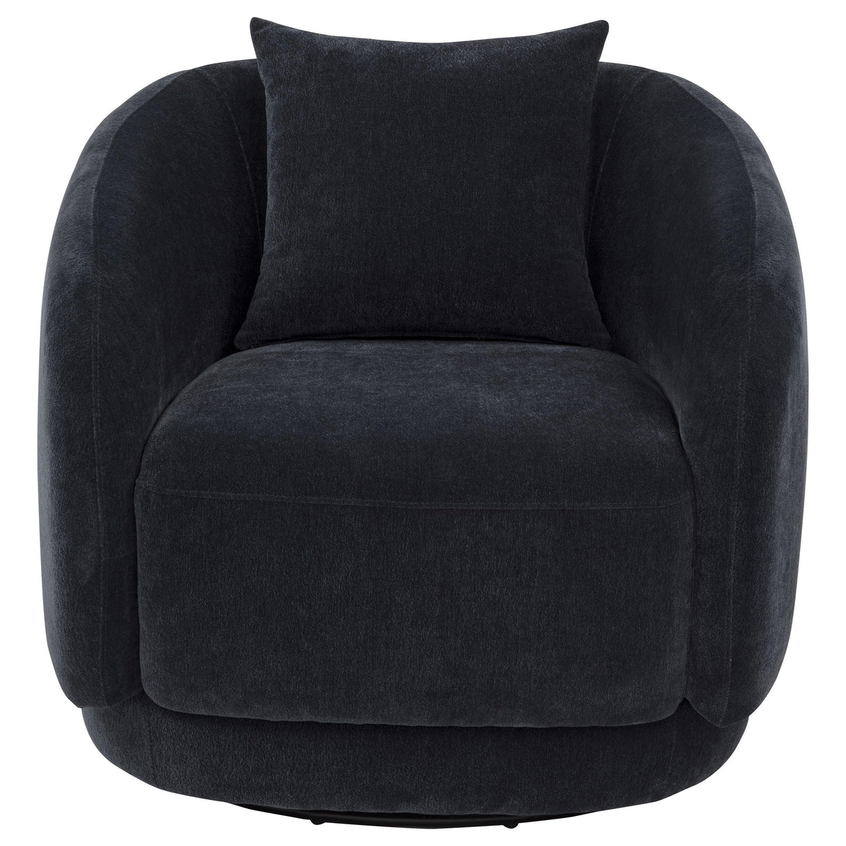  Coaster Furniture Arnaud 903487 Chenille Upholstered Swivel Accent Chair - Navy IMAGE 8