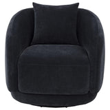  Coaster Furniture Arnaud 903487 Chenille Upholstered Swivel Accent Chair - Navy IMAGE 8