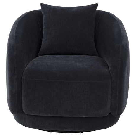  Coaster Furniture Arnaud 903487 Chenille Upholstered Swivel Accent Chair - Navy IMAGE 8