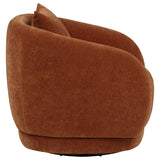  Coaster Furniture Arnaud 903488 Chenille Upholstered Swivel Accent Chair - Burnt Orange IMAGE 2