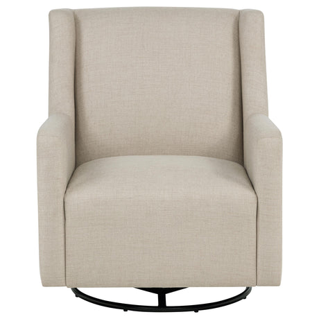  Coaster Furniture Sorrel 903930 Fabric Upholstered Swivel Glider Arm Chair - Latte IMAGE 9