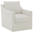  Coaster Furniture Winter 904133 Upholstered Sloped Arm Accent Swivel Chair - Beige IMAGE 1