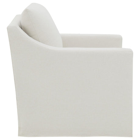  Coaster Furniture Winter 904133 Upholstered Sloped Arm Accent Swivel Chair - Beige IMAGE 11