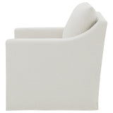  Coaster Furniture Winter 904133 Upholstered Sloped Arm Accent Swivel Chair - Beige IMAGE 4