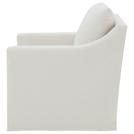  Coaster Furniture Winter 904133 Upholstered Sloped Arm Accent Swivel Chair - Beige IMAGE 4