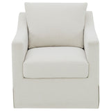  Coaster Furniture Winter 904133 Upholstered Sloped Arm Accent Swivel Chair - Beige IMAGE 6