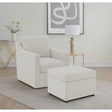  Coaster Furniture Winter 904133 Upholstered Sloped Arm Accent Swivel Chair - Beige IMAGE 9