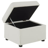  Coaster Furniture Winter 904134 Upholstered Hydraulic Lift Top Storage Ottoman - Beige IMAGE 11