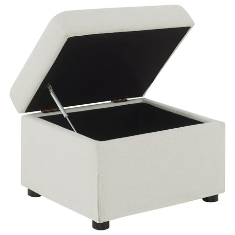  Coaster Furniture Winter 904134 Upholstered Hydraulic Lift Top Storage Ottoman - Beige IMAGE 11