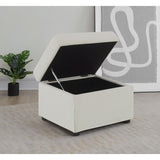  Coaster Furniture Winter 904134 Upholstered Hydraulic Lift Top Storage Ottoman - Beige IMAGE 12