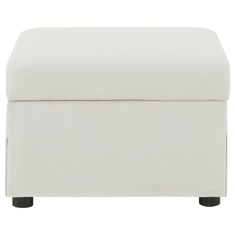  Coaster Furniture Winter 904134 Upholstered Hydraulic Lift Top Storage Ottoman - Beige IMAGE 2