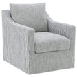  Coaster Furniture Winter 904137 Upholstered Sloped Arm Accent Swivel Chair - Grey IMAGE 1