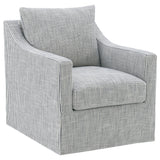  Coaster Furniture Winter 904137 Upholstered Sloped Arm Accent Swivel Chair - Grey IMAGE 1