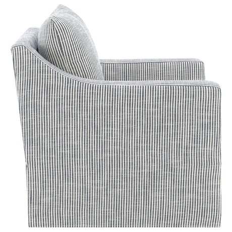  Coaster Furniture Winter 904137 Upholstered Sloped Arm Accent Swivel Chair - Grey IMAGE 10