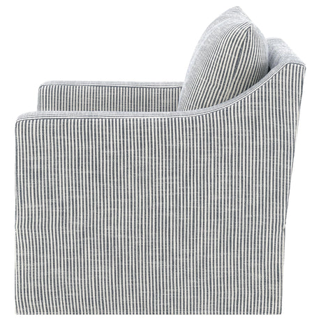  Coaster Furniture Winter 904137 Upholstered Sloped Arm Accent Swivel Chair - Grey IMAGE 3