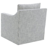  Coaster Furniture Winter 904137 Upholstered Sloped Arm Accent Swivel Chair - Grey IMAGE 5