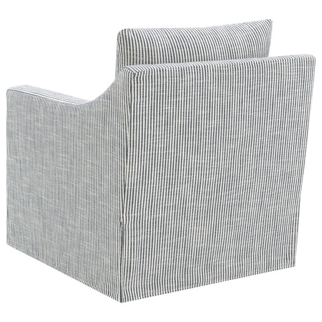  Coaster Furniture Winter 904137 Upholstered Sloped Arm Accent Swivel Chair - Grey IMAGE 5