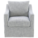  Coaster Furniture Winter 904137 Upholstered Sloped Arm Accent Swivel Chair - Grey IMAGE 7