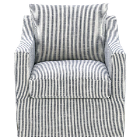  Coaster Furniture Winter 904137 Upholstered Sloped Arm Accent Swivel Chair - Grey IMAGE 7