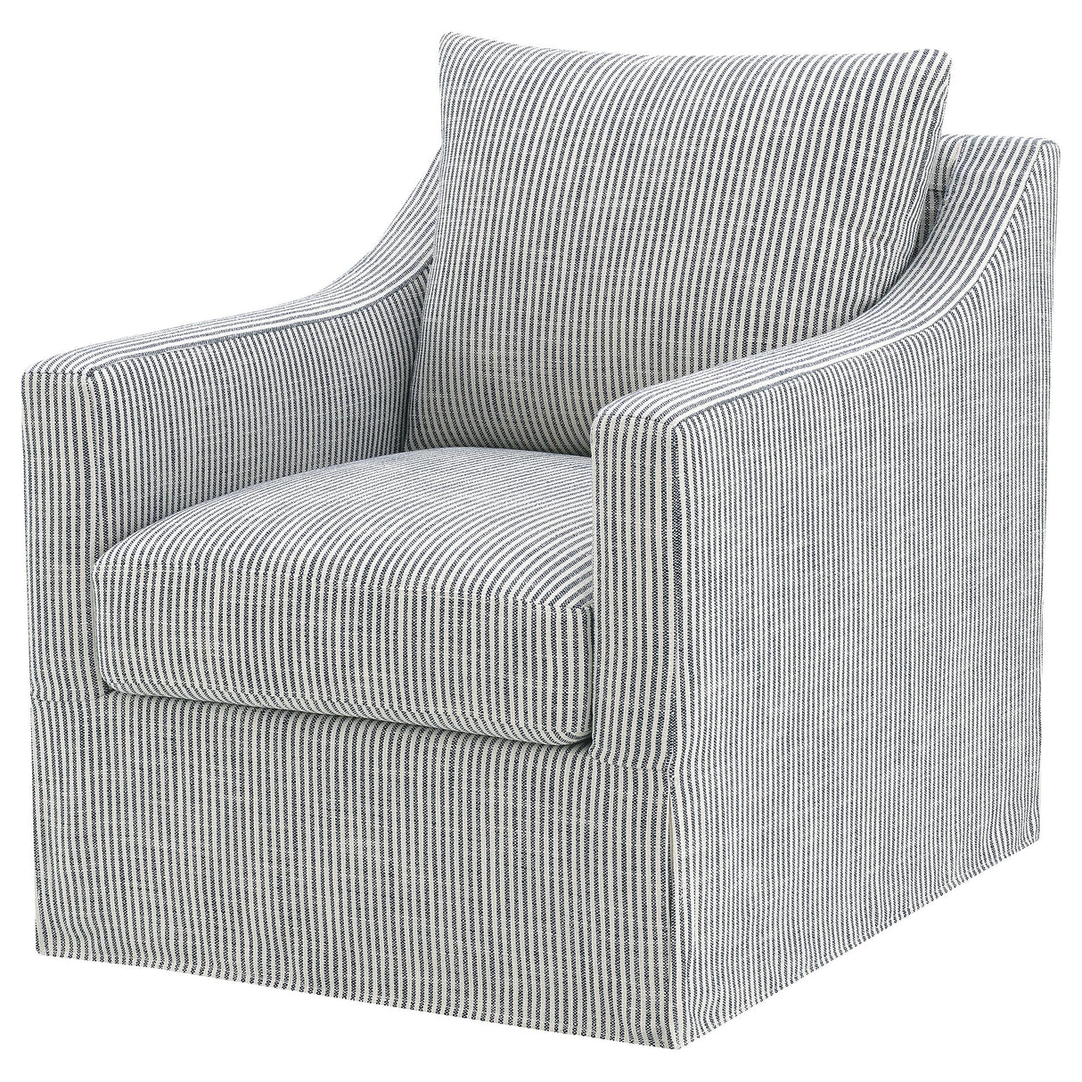  Coaster Furniture Winter 904137 Upholstered Sloped Arm Accent Swivel Chair - Grey IMAGE 9
