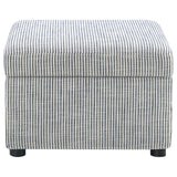  Coaster Furniture Winter 904138 Upholstered Hydraulic Lift Top Storage Ottoman - Grey IMAGE 1