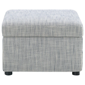  Coaster Furniture Winter 904138 Upholstered Hydraulic Lift Top Storage Ottoman - Grey IMAGE 1