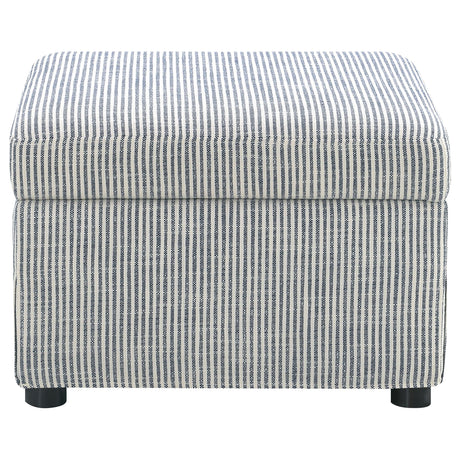  Coaster Furniture Winter 904138 Upholstered Hydraulic Lift Top Storage Ottoman - Grey IMAGE 1