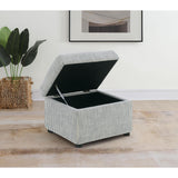  Coaster Furniture Winter 904138 Upholstered Hydraulic Lift Top Storage Ottoman - Grey IMAGE 12