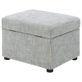  Coaster Furniture Winter 904138 Upholstered Hydraulic Lift Top Storage Ottoman - Grey IMAGE 2