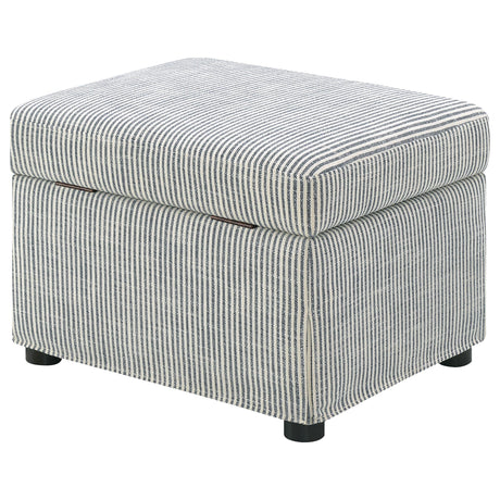  Coaster Furniture Winter 904138 Upholstered Hydraulic Lift Top Storage Ottoman - Grey IMAGE 2
