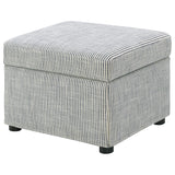  Coaster Furniture Winter 904138 Upholstered Hydraulic Lift Top Storage Ottoman - Grey IMAGE 3