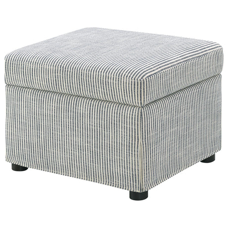  Coaster Furniture Winter 904138 Upholstered Hydraulic Lift Top Storage Ottoman - Grey IMAGE 3