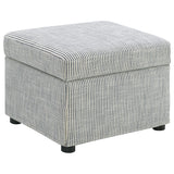  Coaster Furniture Winter 904138 Upholstered Hydraulic Lift Top Storage Ottoman - Grey IMAGE 7