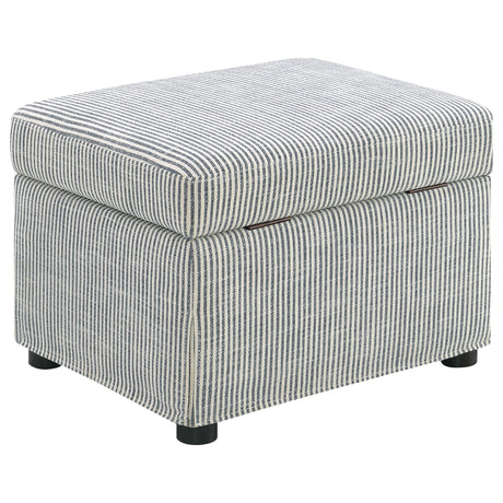  Coaster Furniture Winter 904138 Upholstered Hydraulic Lift Top Storage Ottoman - Grey IMAGE 9