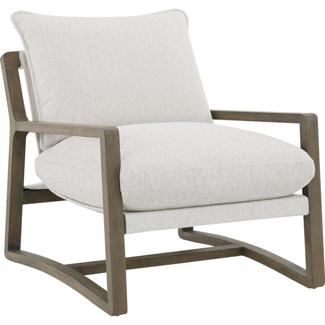 Coaster Furniture Geneva 907509 Boucle Upholstered Wood Arm Accent Chair - Sand IMAGE 1