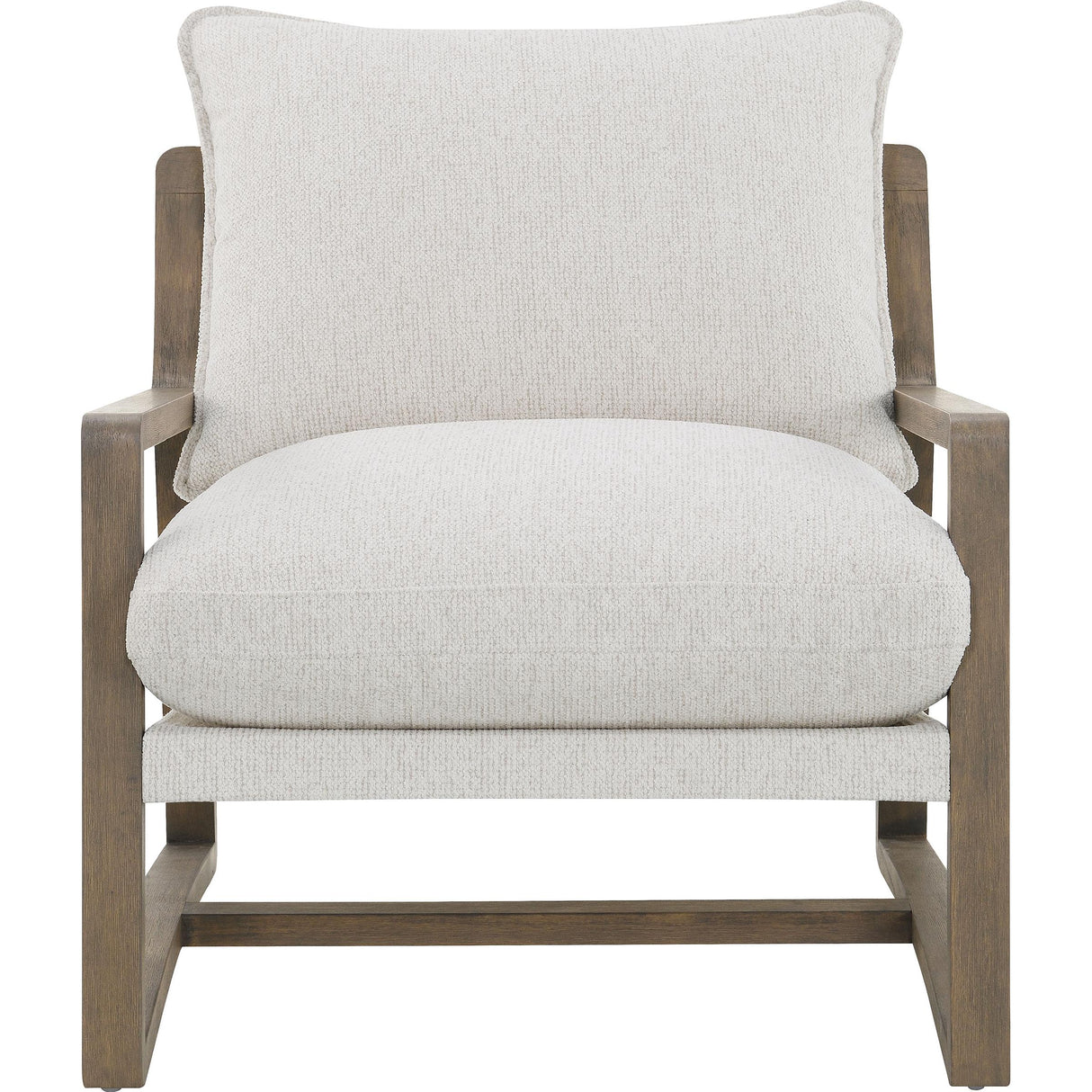  Coaster Furniture Geneva 907509 Boucle Upholstered Wood Arm Accent Chair - Sand IMAGE 3