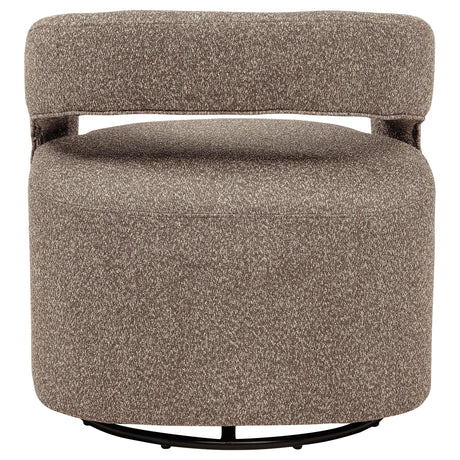  Coaster Furniture Westhill 907538 Boucle Upholstered Swivel Accent Chair - Rocky Road IMAGE 3