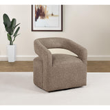  Coaster Furniture Westhill 907538 Boucle Upholstered Swivel Accent Chair - Rocky Road IMAGE 4