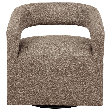  Coaster Furniture Westhill 907538 Boucle Upholstered Swivel Accent Chair - Rocky Road IMAGE 9
