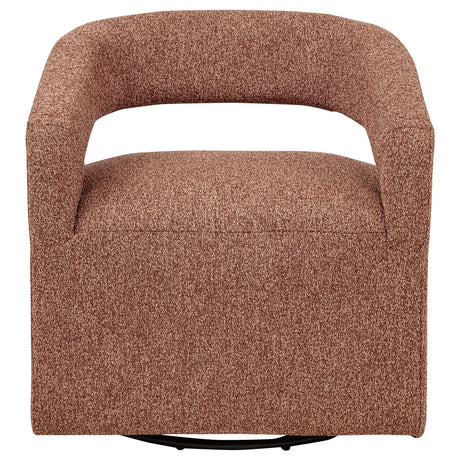  Coaster Furniture Westhill 907539 Boucle Upholstered Swivel Accent Chair - Berry IMAGE 10