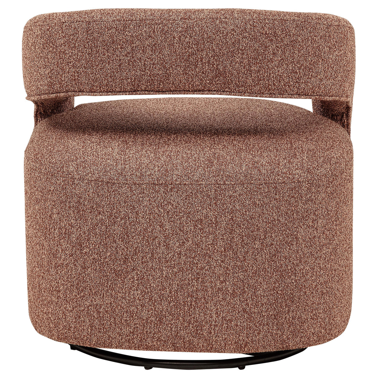  Coaster Furniture Westhill 907539 Boucle Upholstered Swivel Accent Chair - Berry IMAGE 2