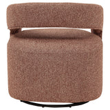  Coaster Furniture Westhill 907539 Boucle Upholstered Swivel Accent Chair - Berry IMAGE 2